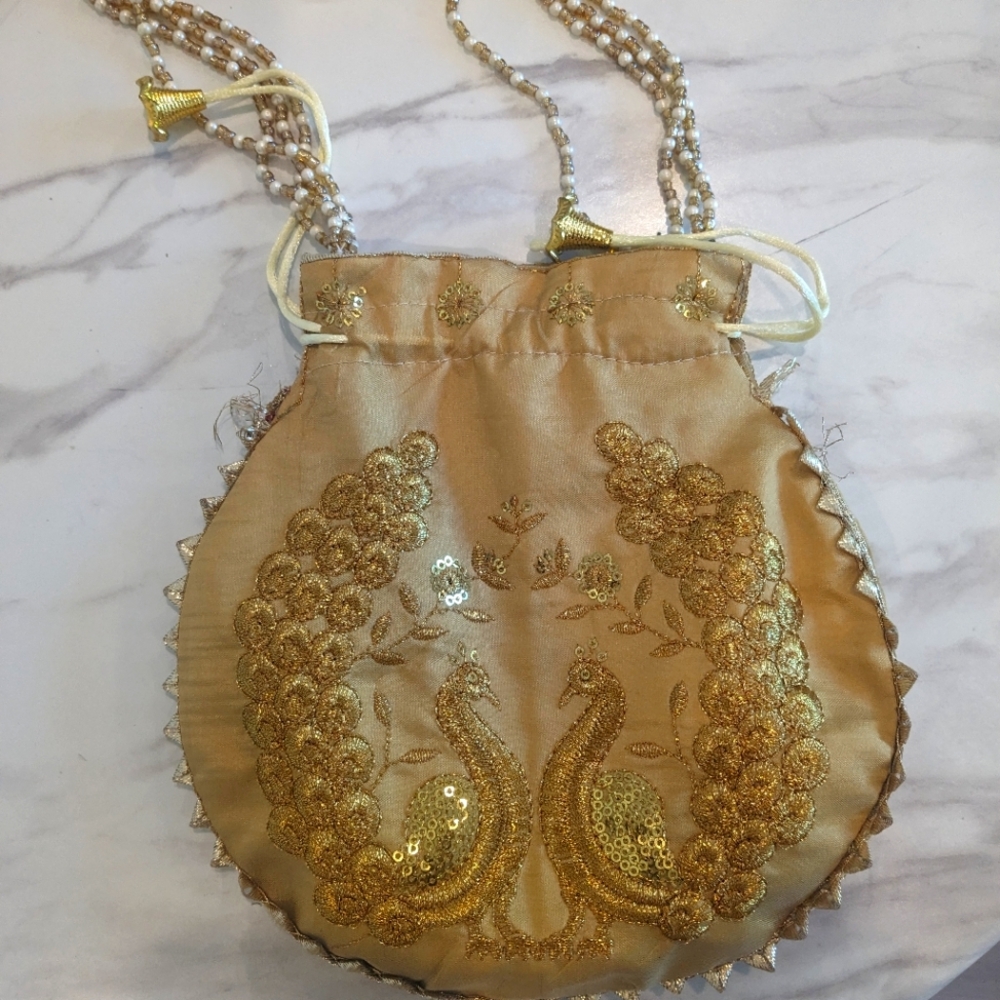 New Traditional Indian Women Potli Clutch Bag Handbag